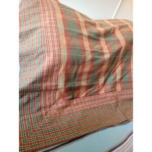 April Corner Green Plaid Rectangular Tablecloth Thanksgiving Fall 68X48